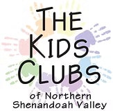Logo for The Kids Clubs of Northern Valley with multicolored pastel brush rings behind the bold title.